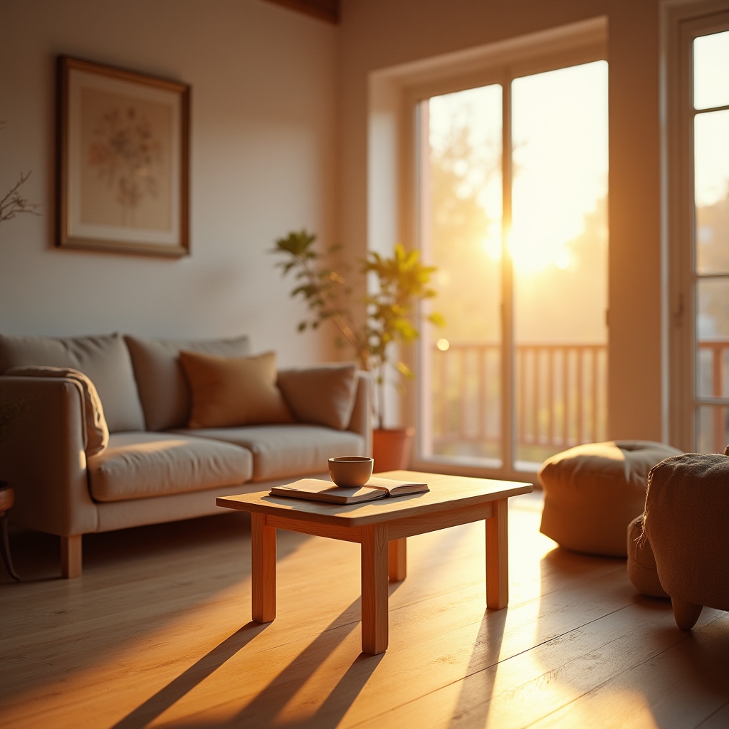 Klidné minimalistické prostředí symbolizující vědomý životní styl